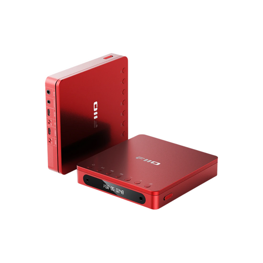 Portable Red CD Player DM13 with Bluetooth Audio Playback