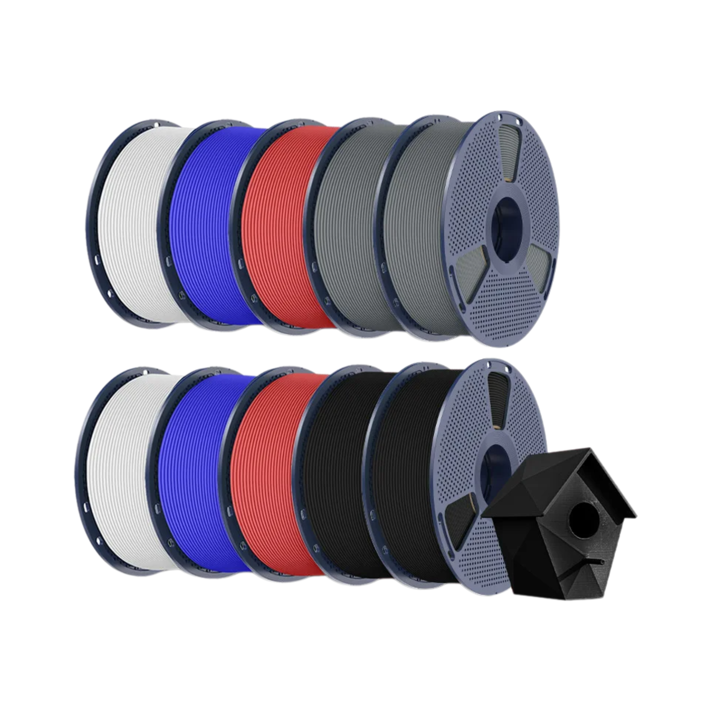 1.75mm Matte PLA 3D Printing Filament 10KG Multi-Color Pack