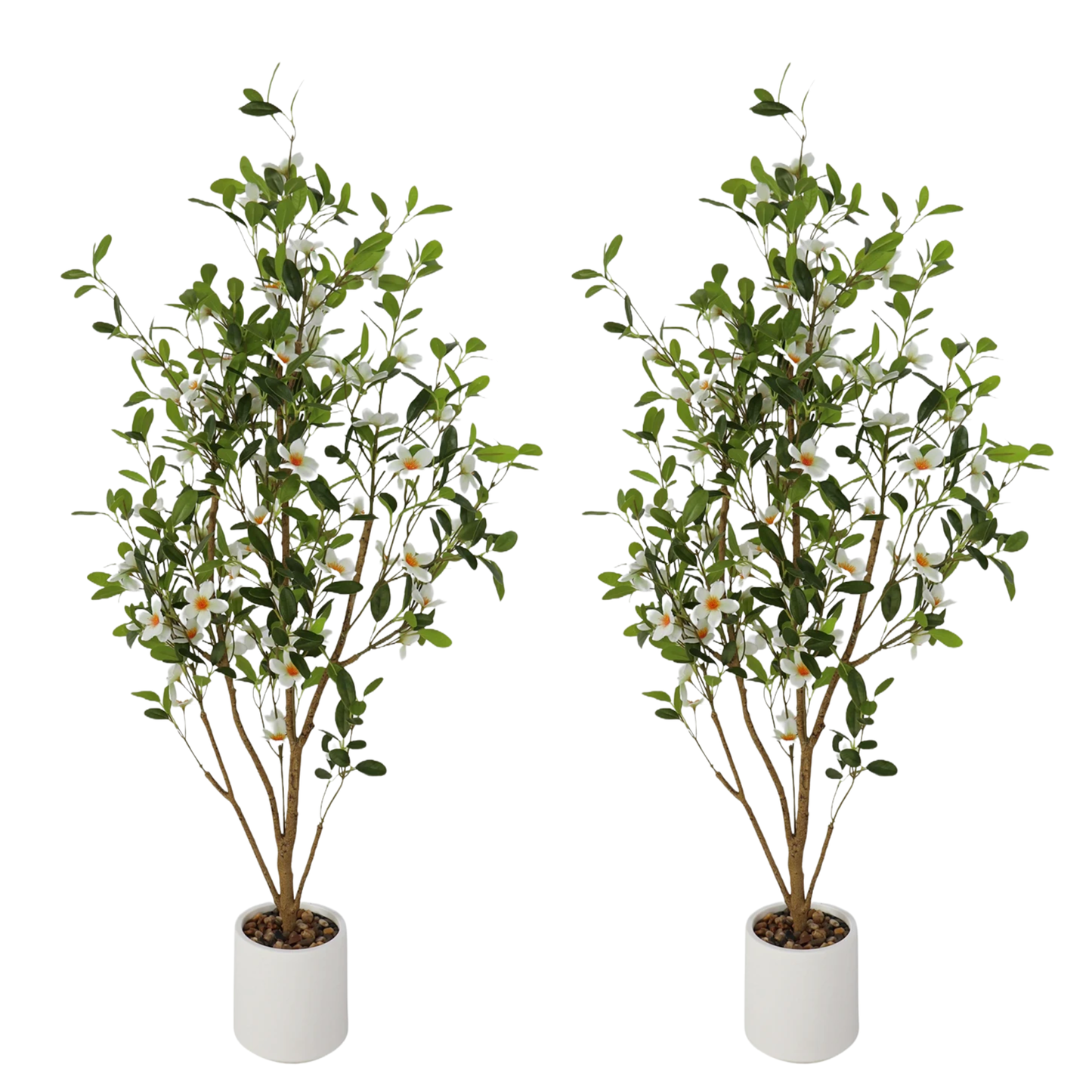 2-Pack 120cm Pink Artificial Myrtle Trees with Pots