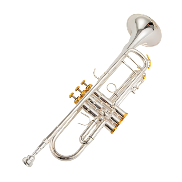 Professional B Flat Silver Plated Trumpet with Case