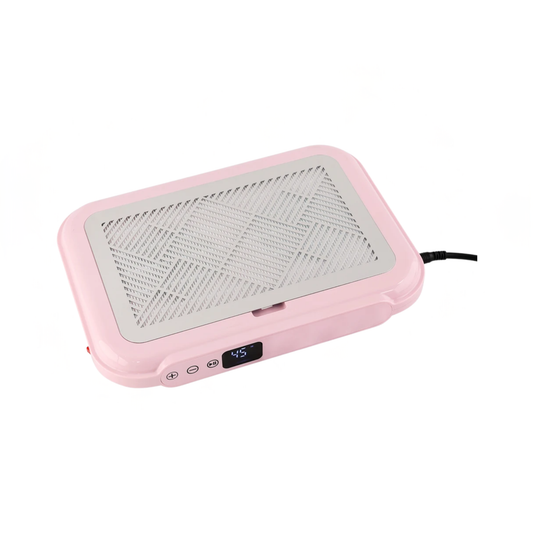 Pink Slim Quiet Nail Dust Cleaner with Reusable Filter