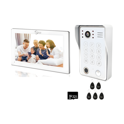White 7" 1080p Doorphone with Touch Display & Motion Detection