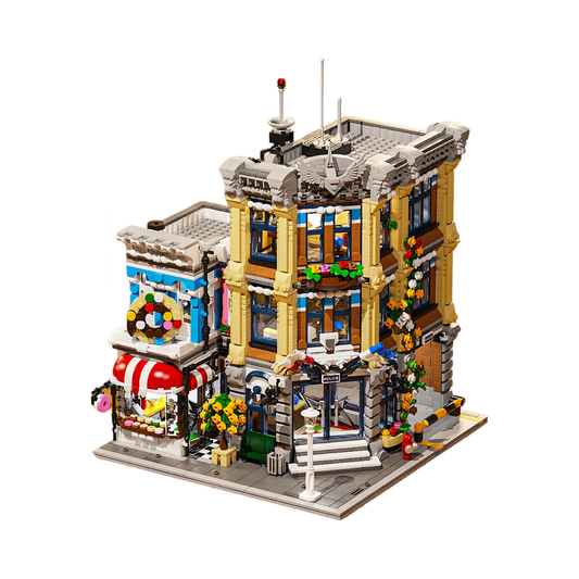 Brick Town Police Station and Apartment Modular Building Blocks 3200PCS