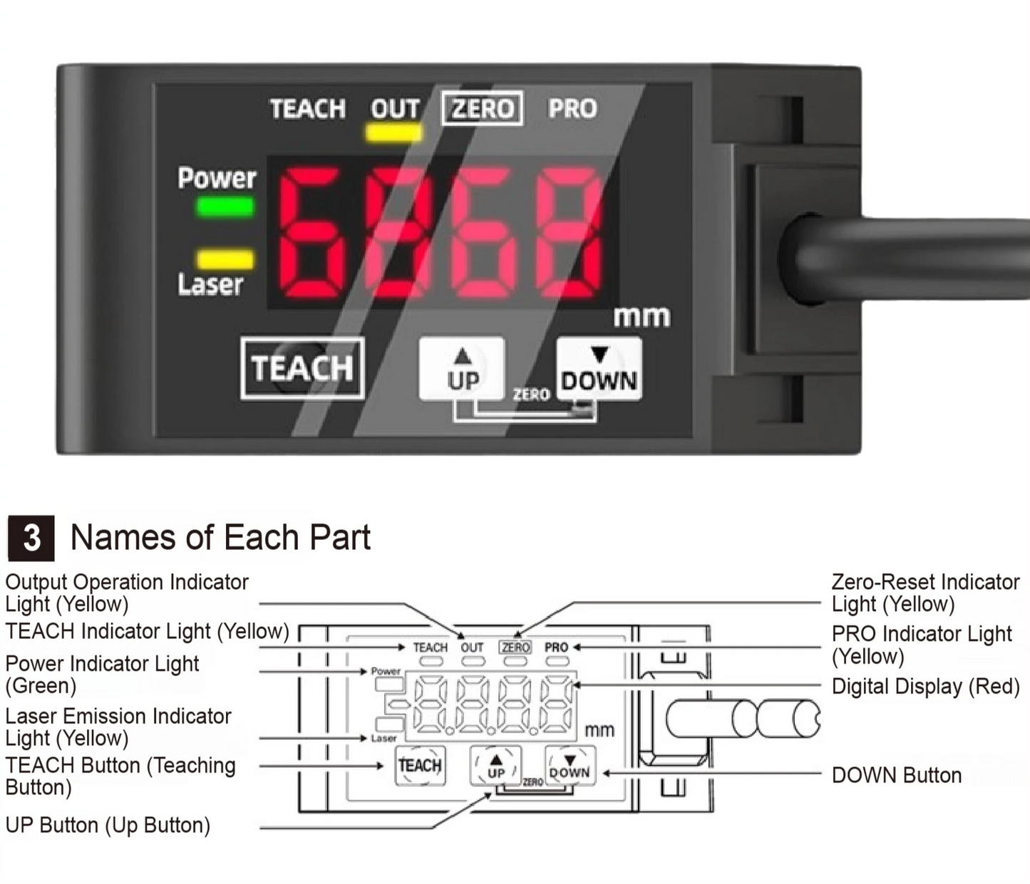 HG-C1030 Compact Laser Distance Sensor for Accurate Thickness Detection