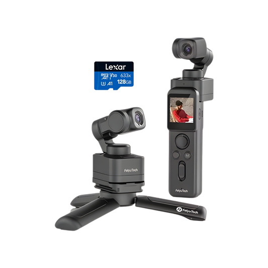 Feiyu Pocket 3 4K 60fps Cordless Camera Kit with 128GB Storage