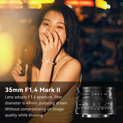 Lightweight 35mm F1.4 APS C Lens for Micro 4 3