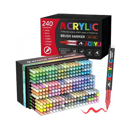 Acrylic Paint Marker Set 240 Colors Waterproof Art Pens