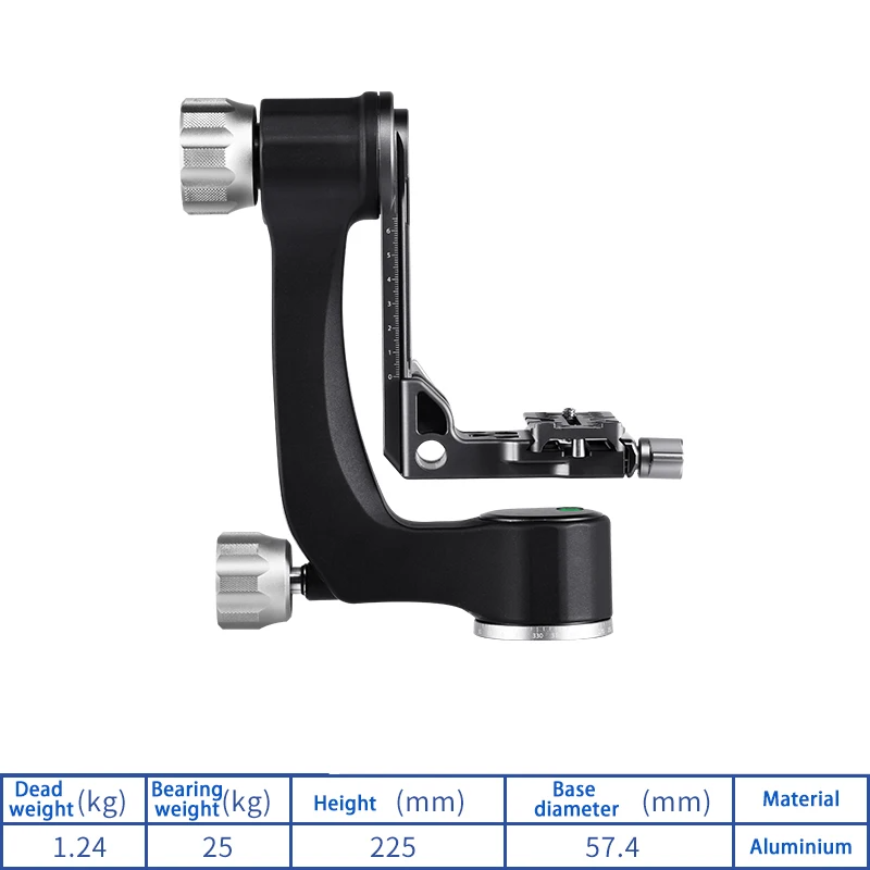 Professional Aluminum Gimbal Head for Heavy Telephoto Lenses