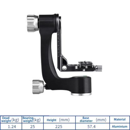 Professional Aluminum Gimbal Head for Heavy Telephoto Lenses