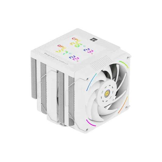 White 120mm Dual Tower CPU Cooler with 7 Heat Pipes
