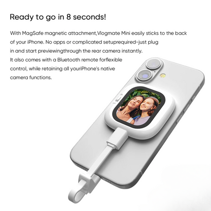 Mini Magnetic Selfie Monitor with AMOLED Screen and Remote