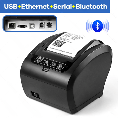 80mm Thermal Receipt Printer USB LAN Serial Bluetooth POS