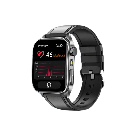 Premium Leather Smart Bracelet with Heart and ECG Tracking