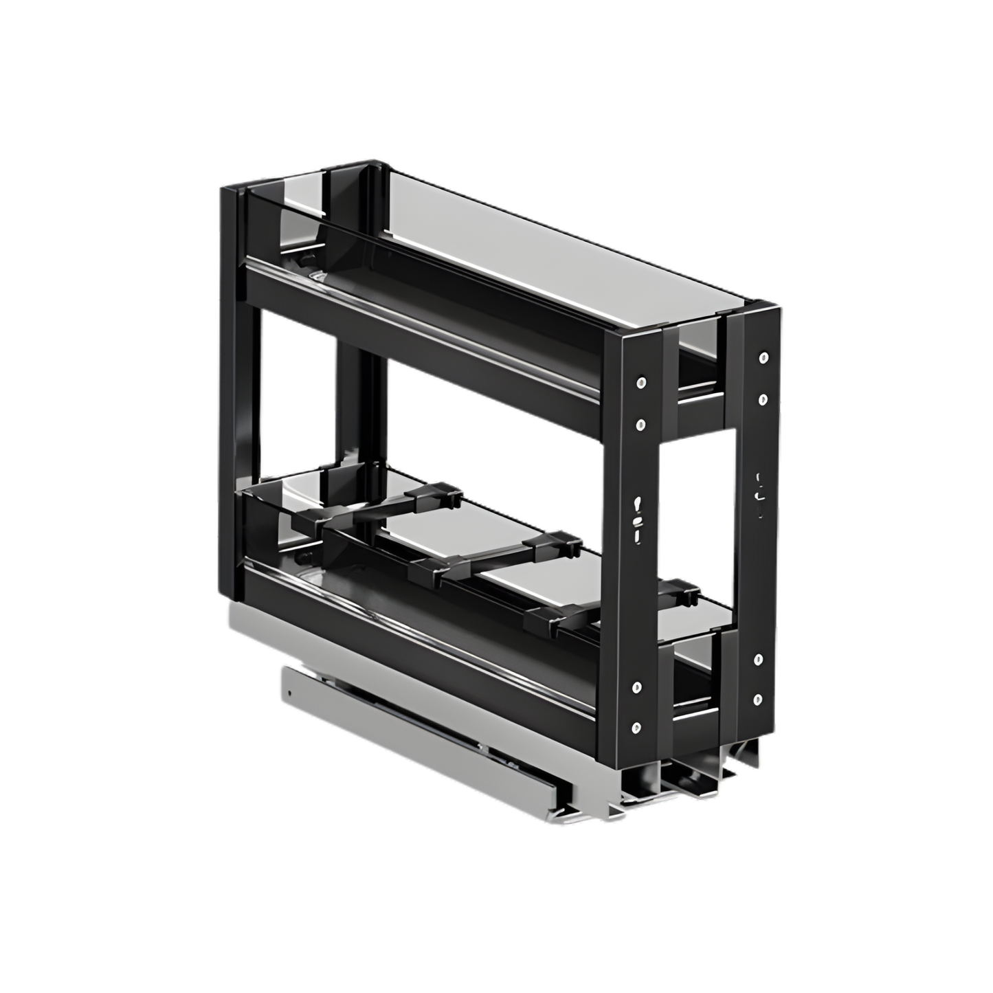 2-Tier Kitchen Cabinet Pull-Out Storage Basket 150mm