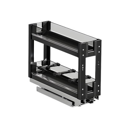 2-Tier Kitchen Cabinet Pull-Out Storage Basket 150mm