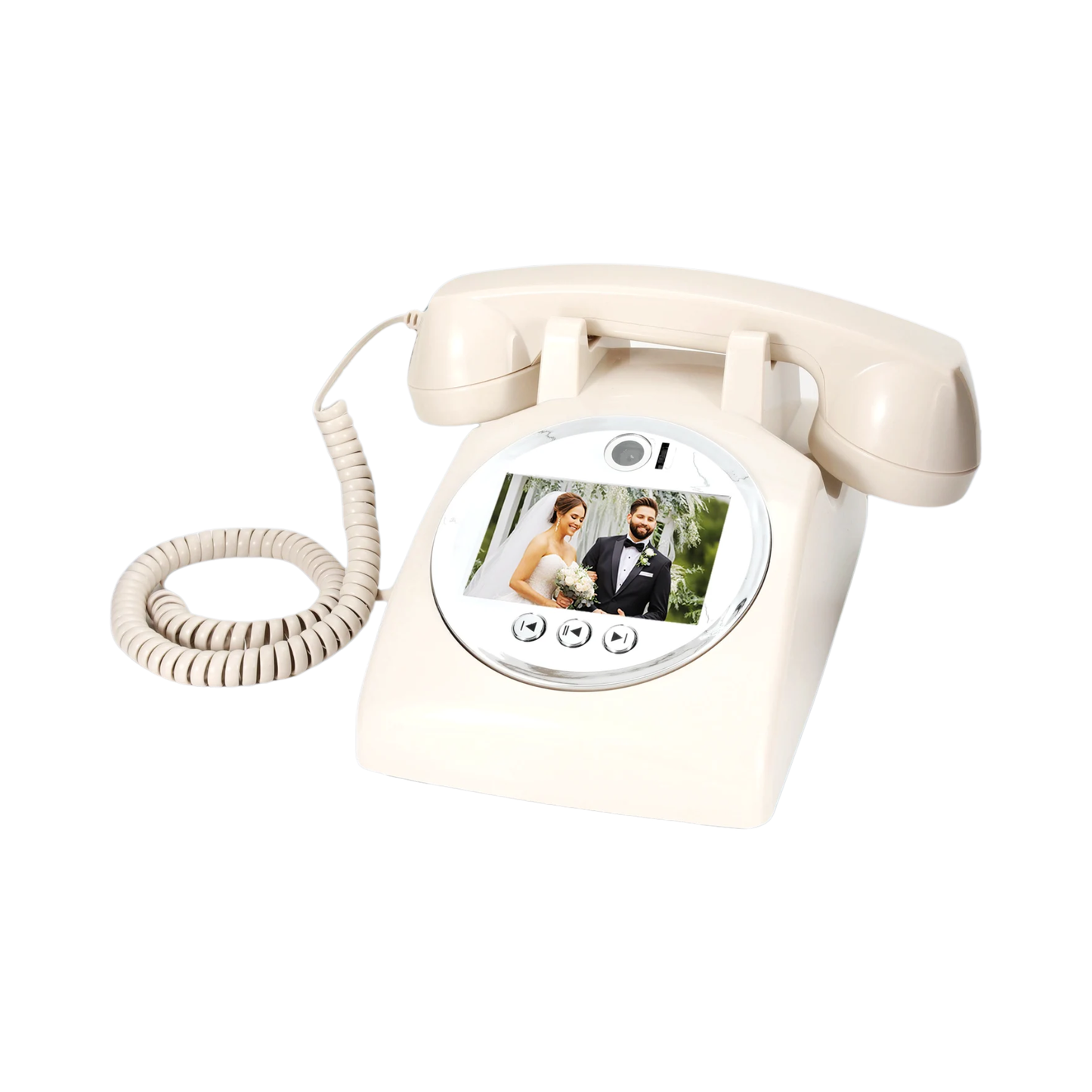 Audio Video Guestbook Phone Milky for Weddings and Parties