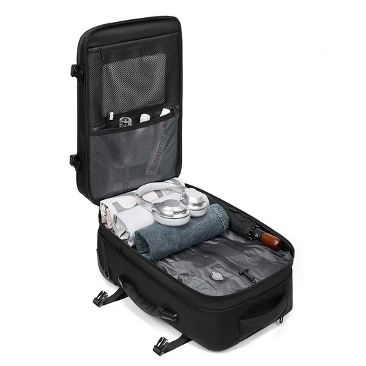 Lightweight Boardable Travel Backpack with Smooth Rolling Wheels