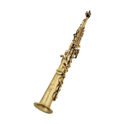 Professional B-Flat Soprano Saxophone Bronze with Mouthpiece Reeds
