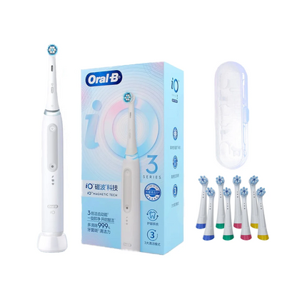 White Toothbrush Heads 3 Pack for iO Series Cleaning
