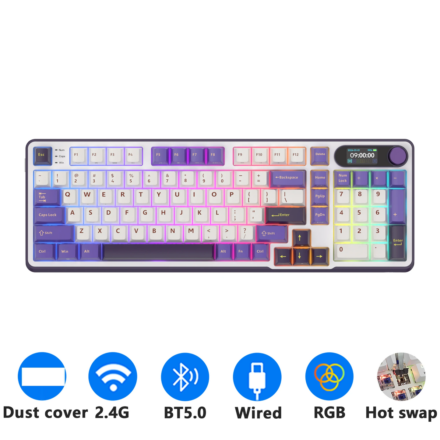 Blackberry 98-Key TFT Screen Mechanical Keyboard