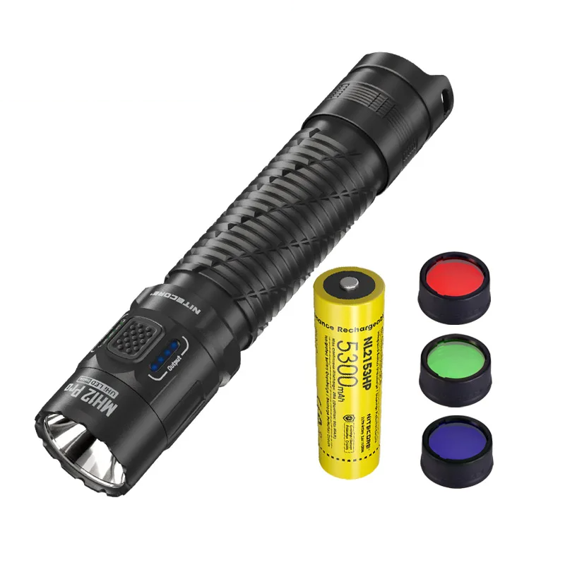 3,300 Lumen MH12 Pro Flashlight with Filter Kit
