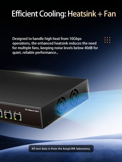 10Gbps 8-Port Ethernet Switch High Speed