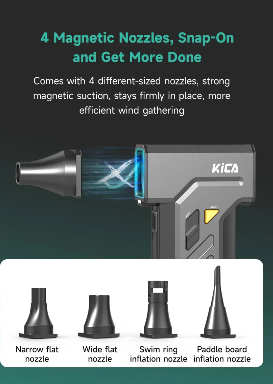 Portable Cordless Air Duster with LED and 116000RPM