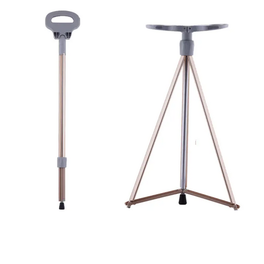 Lightweight Folding Walking Cane Chair Multi-Use Hiking Stick