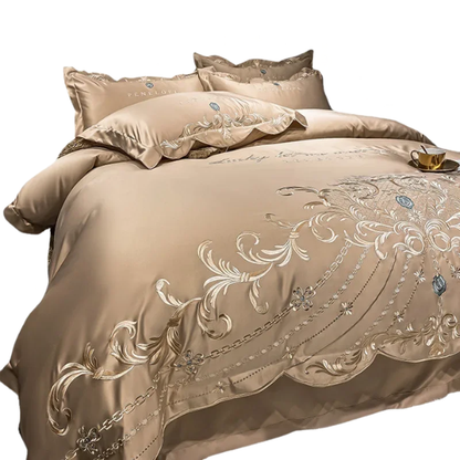 European 4-Piece Cotton Bed Sheet Set Ice Silk Quilt