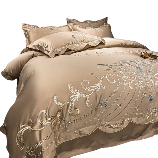 European 4-Piece Cotton Bed Sheet Set Ice Silk Quilt