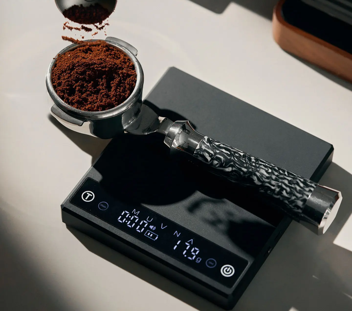 Coffee Brew Scale 0.1g Precision Timer Portable Black