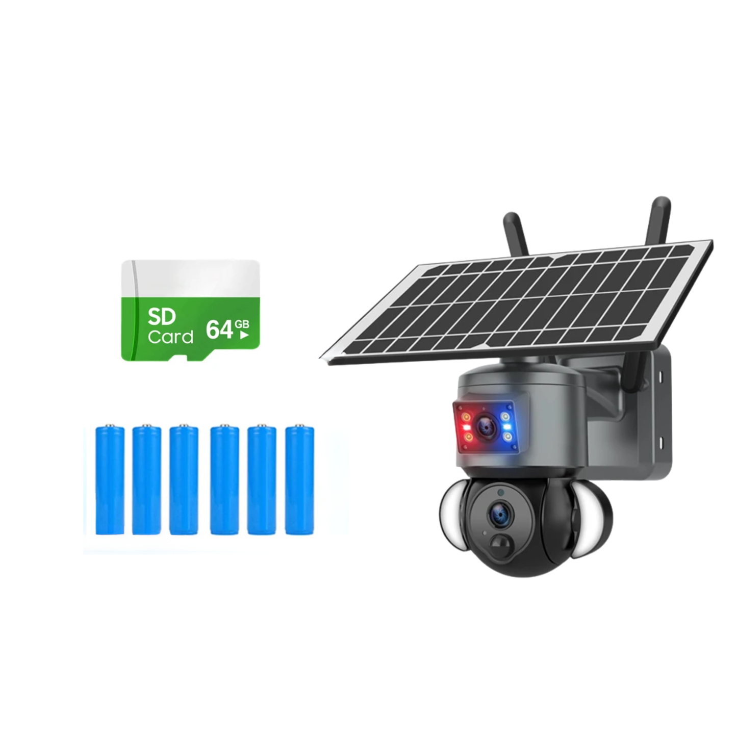8MP 4G Solar CCTV Camera 64GB AI Tracking Outdoor