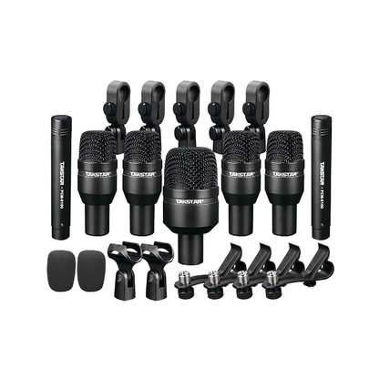 7-Piece Professional Drum Microphone Kit with Carry Case