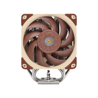 High-Performance Brown CPU Cooler Silent Dual Fan Radiator