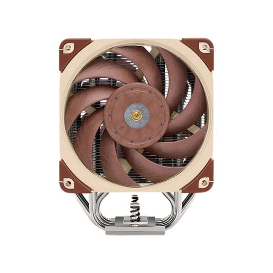 High-Performance Brown CPU Cooler Silent Dual Fan Radiator