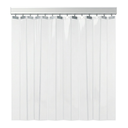 PVC Sliding Door Curtain Transparent 100x210cm Windproof