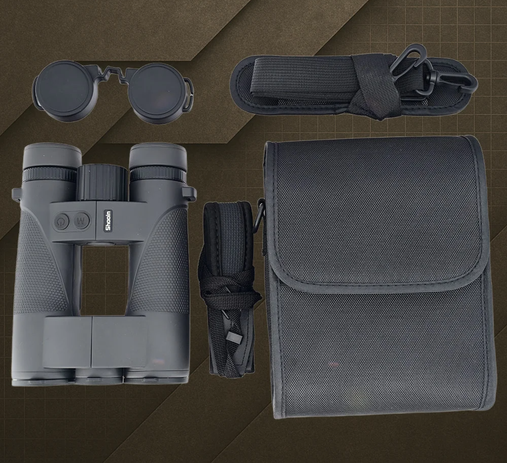 Black Tactical 10x42 Laser Rangefinder Binoculars 2500m Range