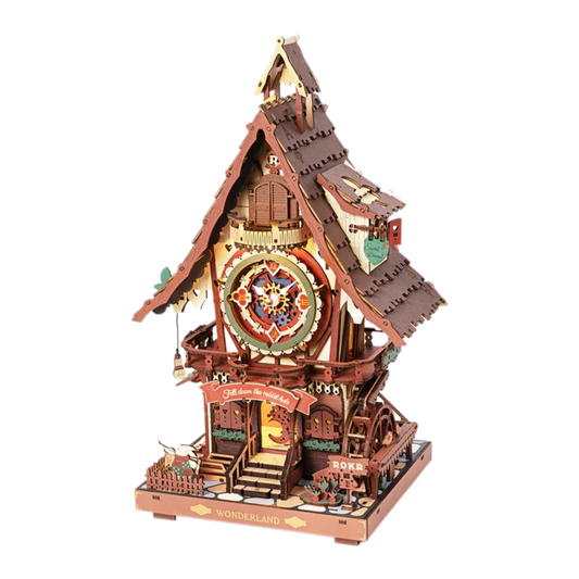 DIY Colorful 3D Cuckoo Clock Puzzle with Moving Gears