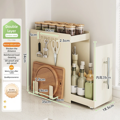 Heavy-Duty 2-Tier Spice & Sauce Storage Rack