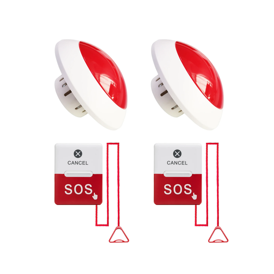 Wireless Nurse Alert System 2 Red Lights 2 Call Buttons