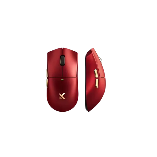 Red Rechargeable Wireless Gaming Mouse Magnetic Dock