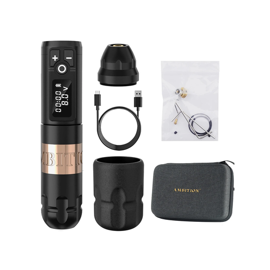 Gold Wireless Tattoo Machine Pen 2400mAh Power