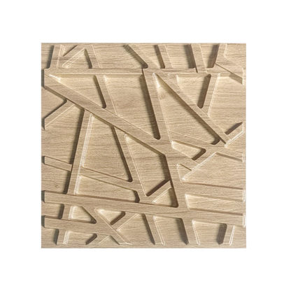 12-Pack 3D Wood Grain Wall Panels 30x30cm