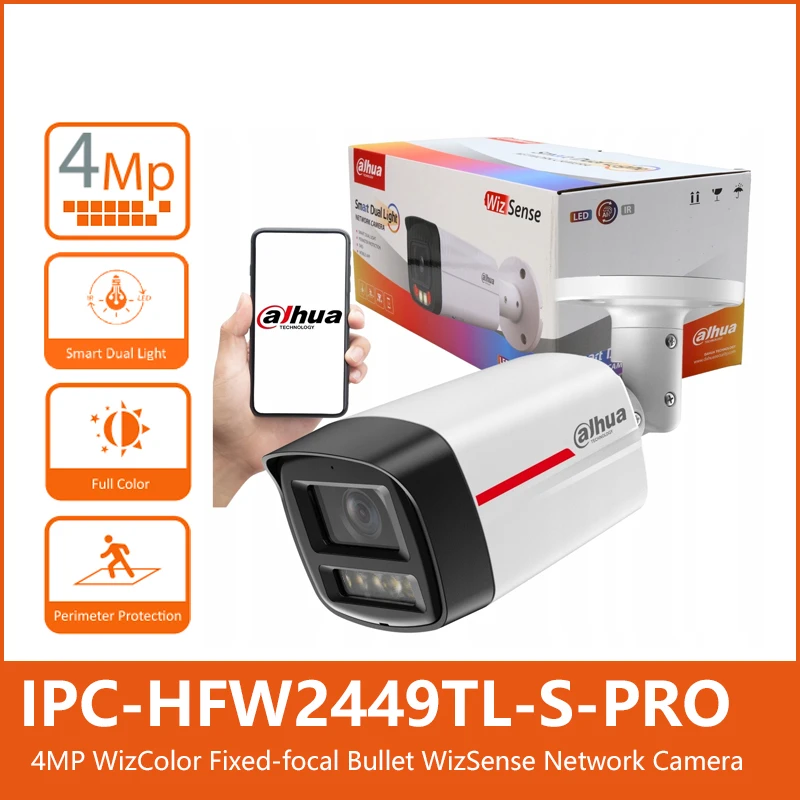 4MP Full-Color Outdoor IP Security Camera Human Detection