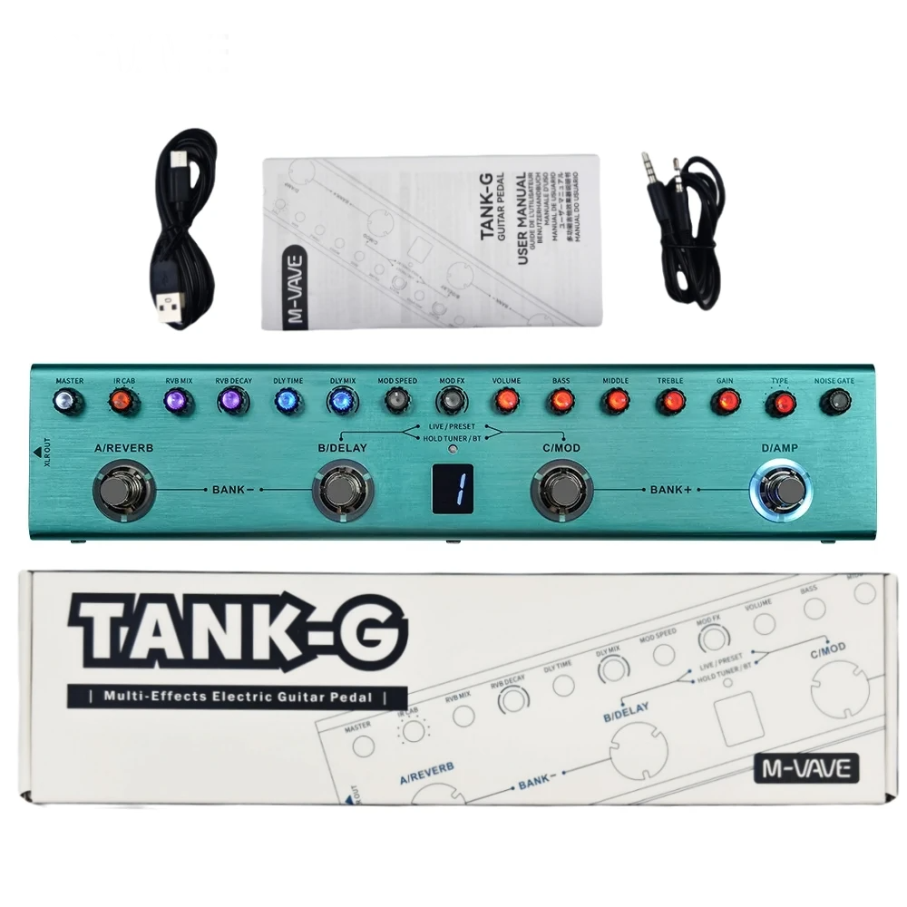 Multi Effects Bass Processor with USB C and 36 Presets
