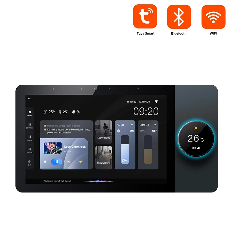 10" Touch Smart Control Panel with Music and Lighting Control