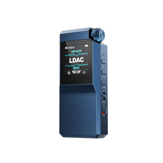 Portable Bluetooth DAC Headphone Amplifier Hi Res Audio Blue