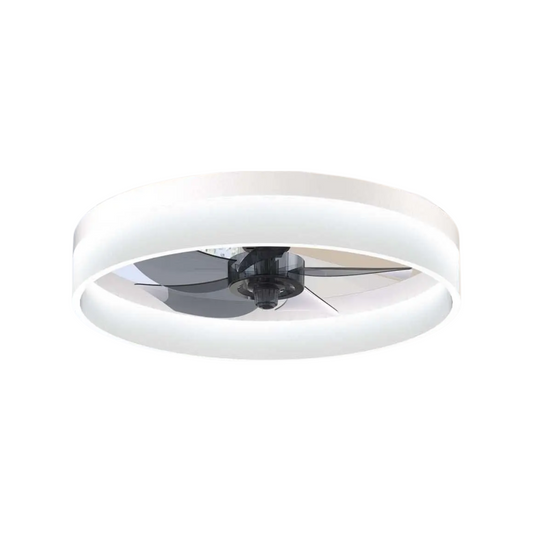 White Ceiling Fan with Light and Remote Control