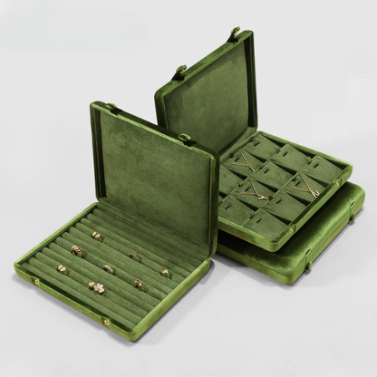 Large Velvet Jewellery Organiser Case for Collectors