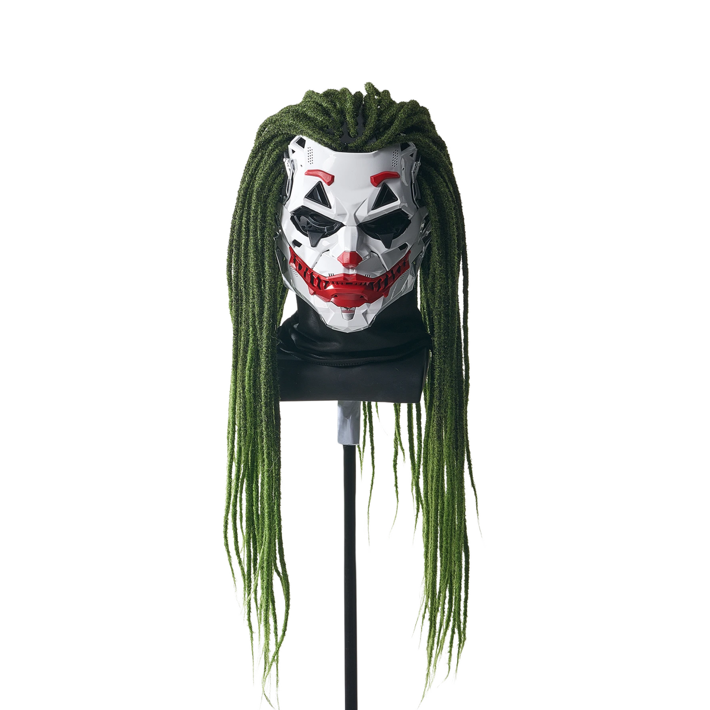 Halloween Cyberpunk Clown Mask with Braided Hair